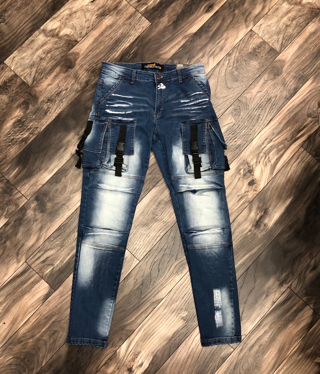 Jeans w/Buckle Pocket (Slim Fit)